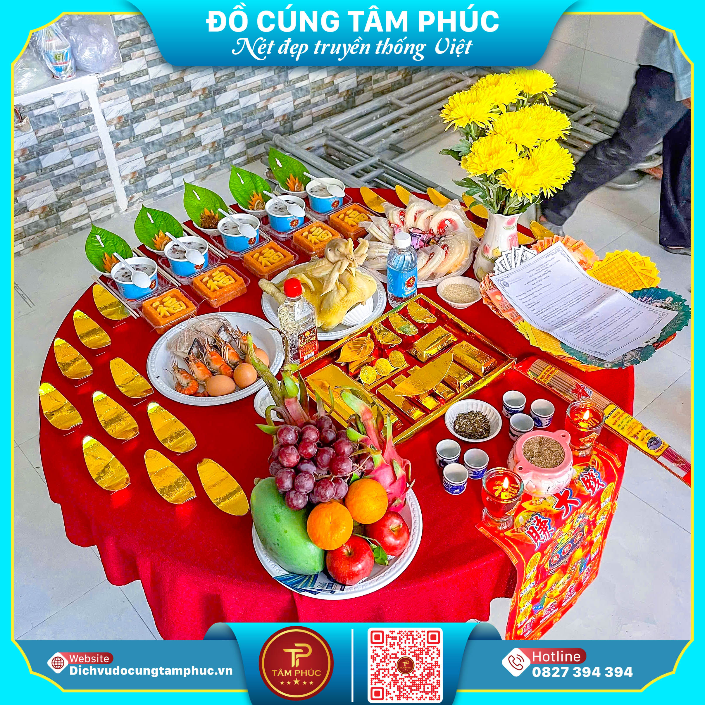 Khai Trương Hồng Phát - Mâm Cúng Trọn Gói Chuẩn Đẹp Từ Tâm Phúc