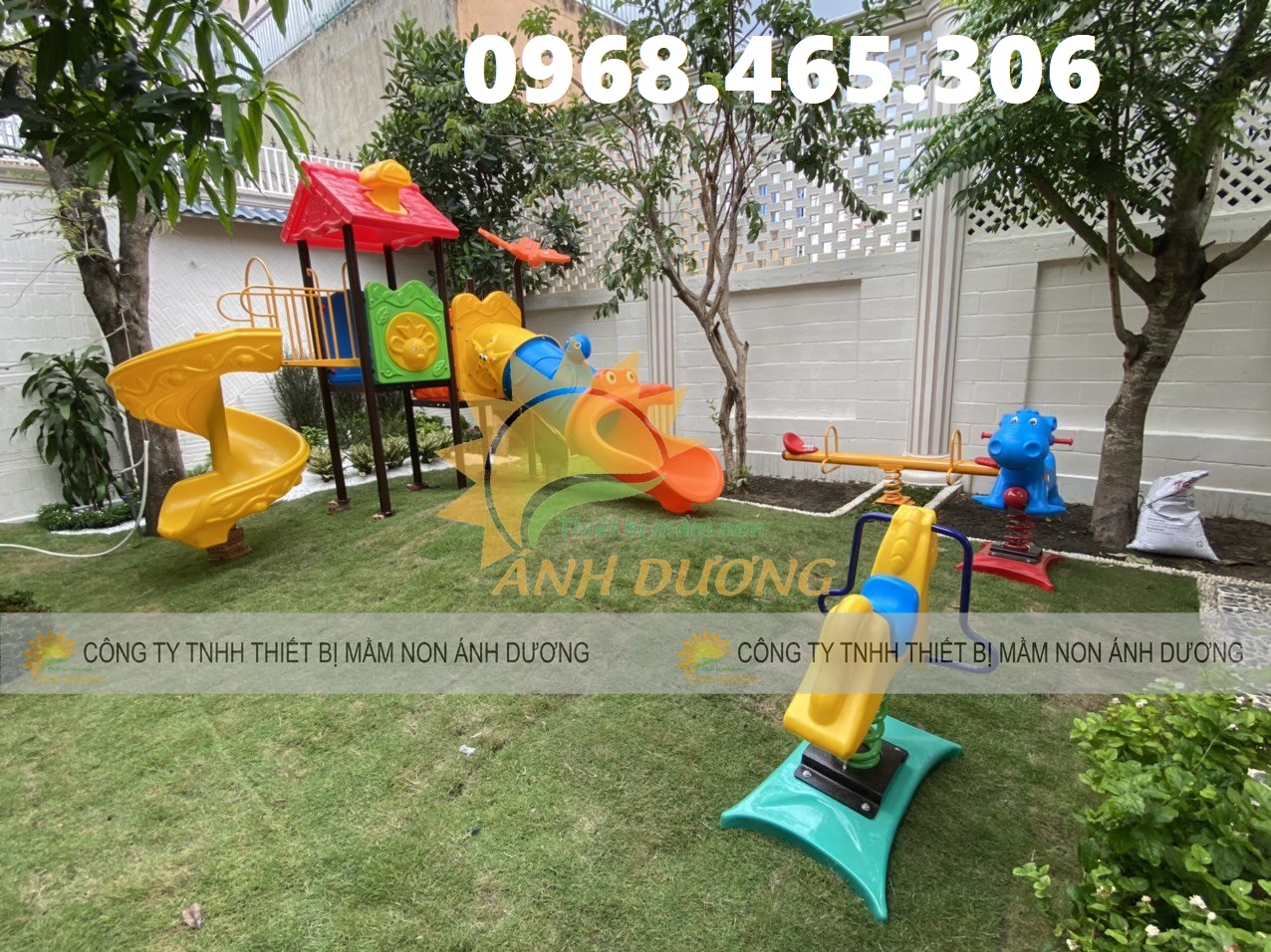 Bộ cầu trượt liên hoàn ngoài trời, cầu trượt trẻ em giá rẻ