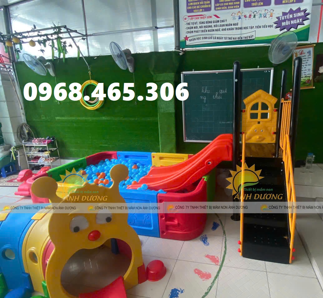 Nhà banh nhựa lắp ghép trẻ em, quây banh nhựa nhiều màu