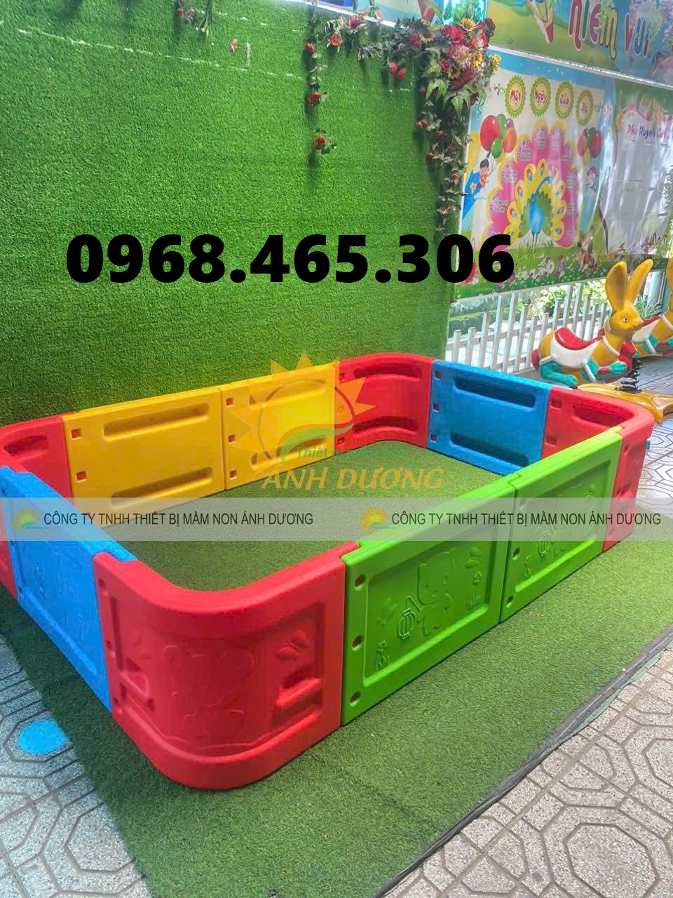 Nhà banh nhựa lắp ghép trẻ em, quây banh nhựa nhiều màu