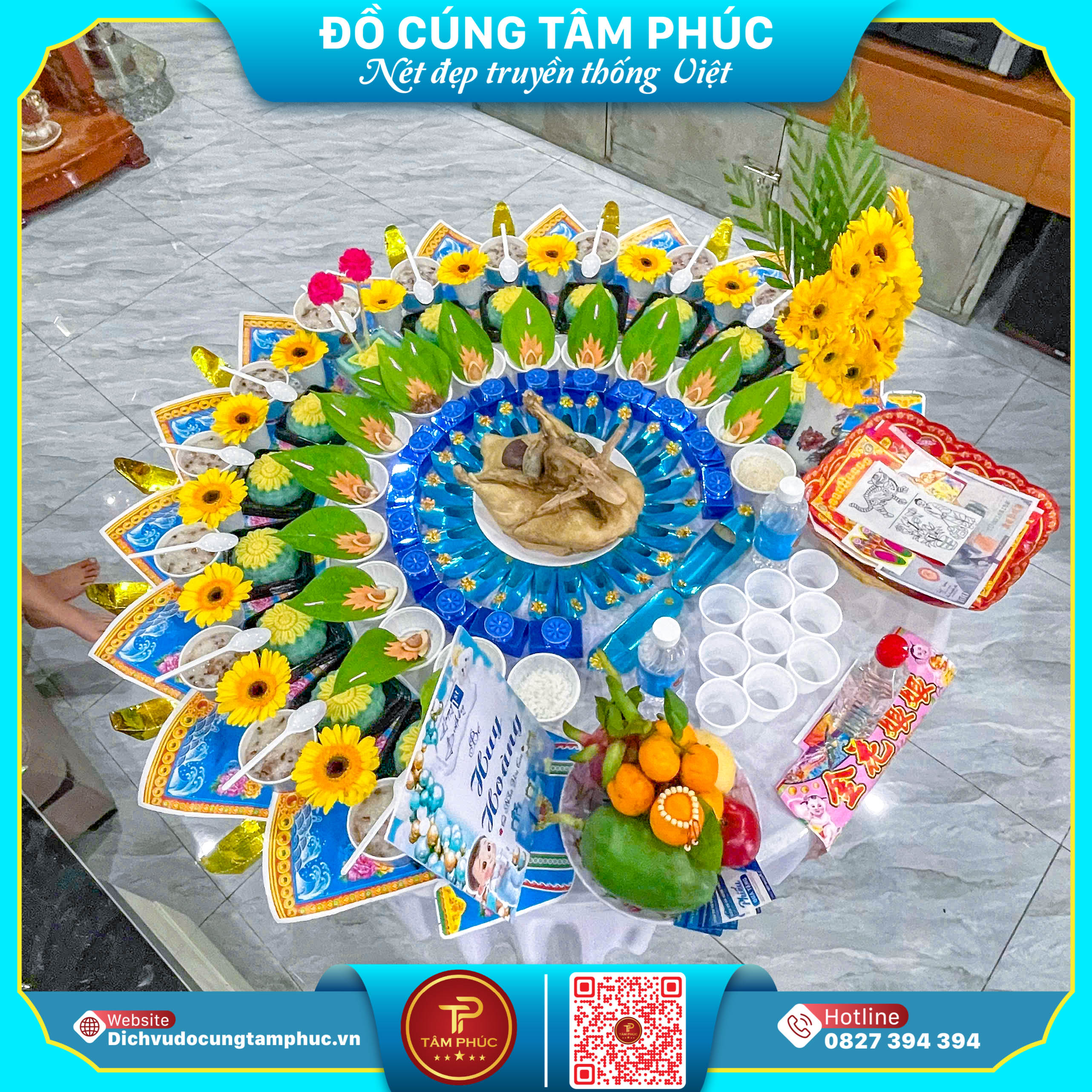 Ý Nghĩa Mâm Cúng Mụ Màu Xanh Dương, Tâm Phúc