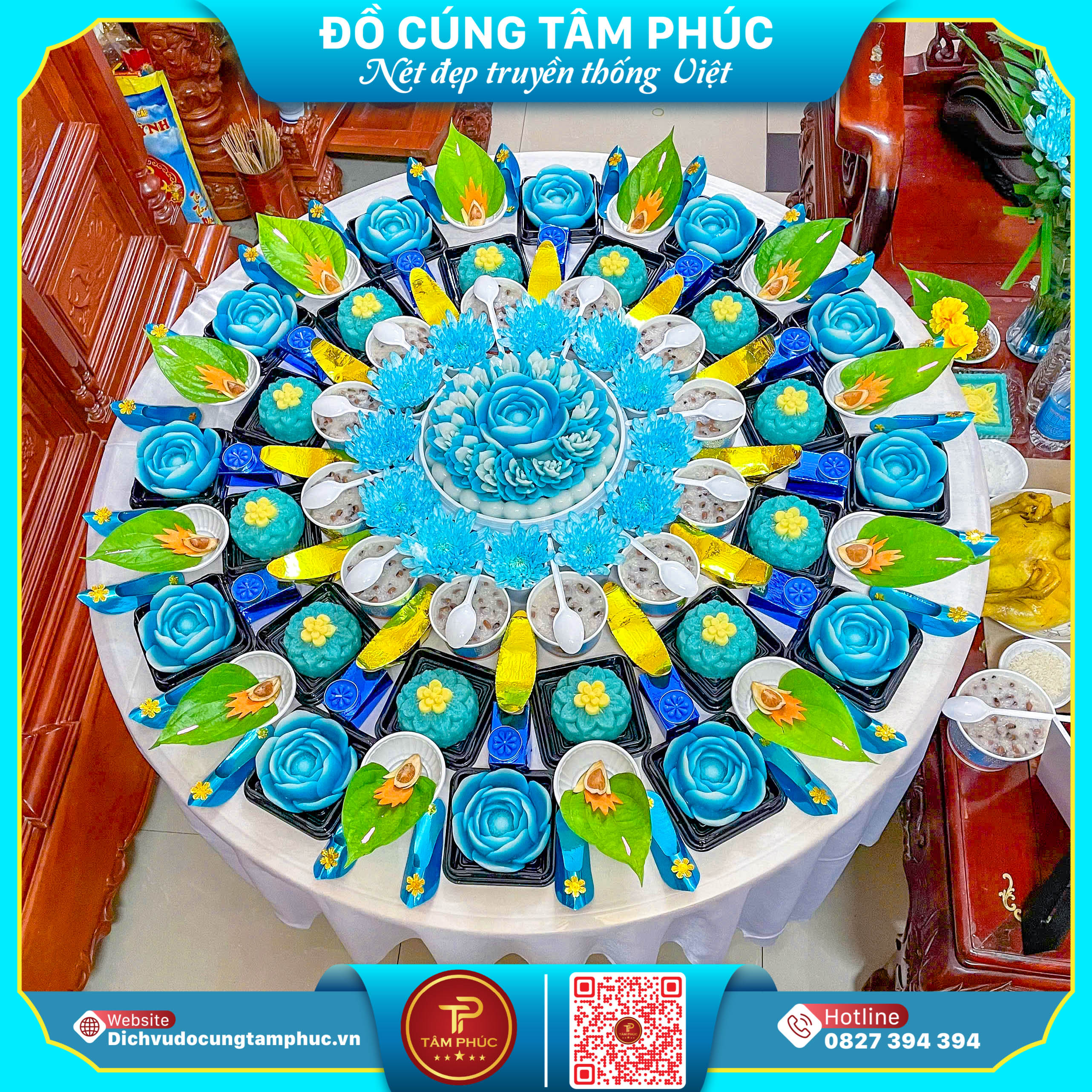 Ý Nghĩa Mâm Cúng Mụ Màu Xanh Dương, Tâm Phúc