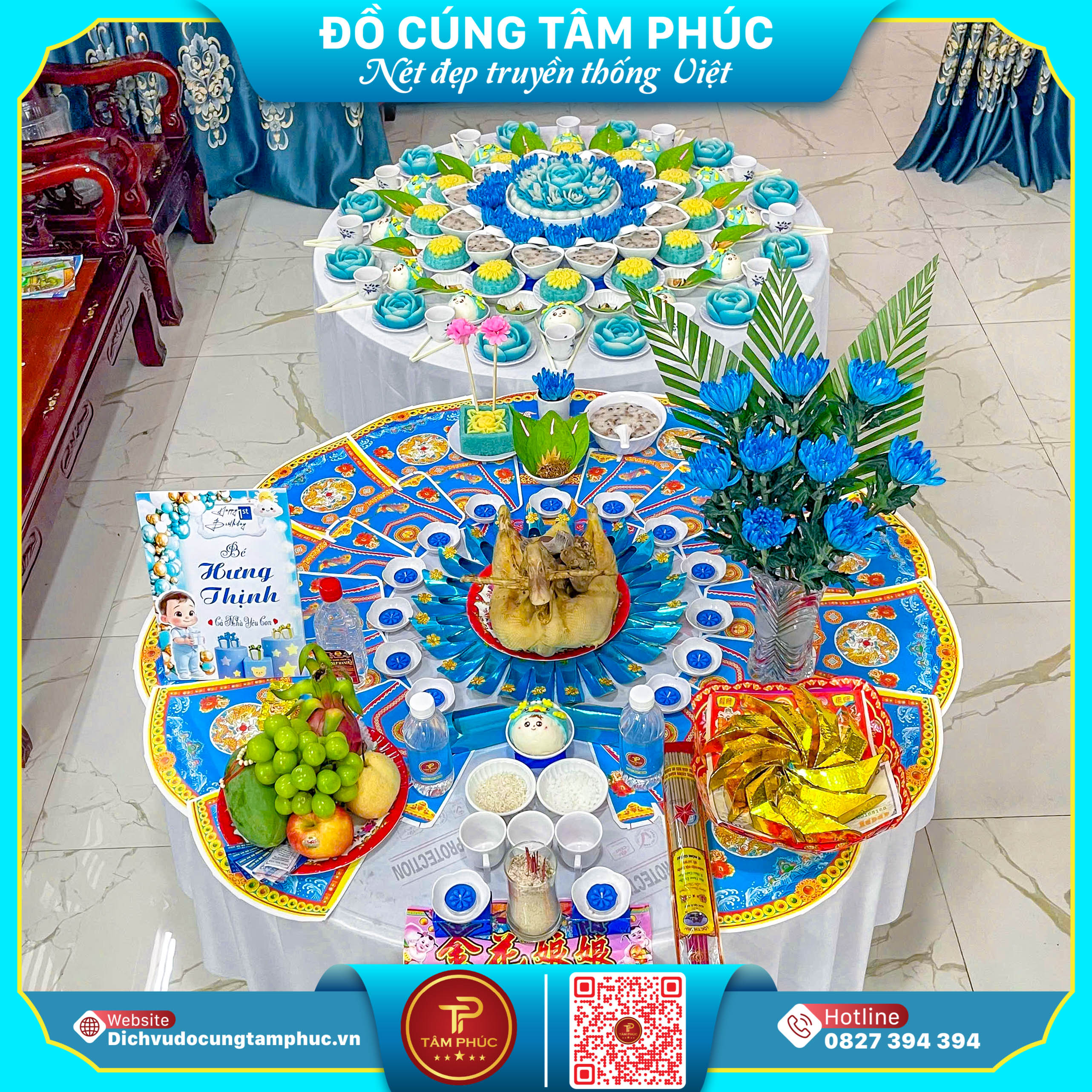 Đặt Mâm Cúng Trọn Gói, Tặng Kèm Bảng Tên Cho Bé Yêu