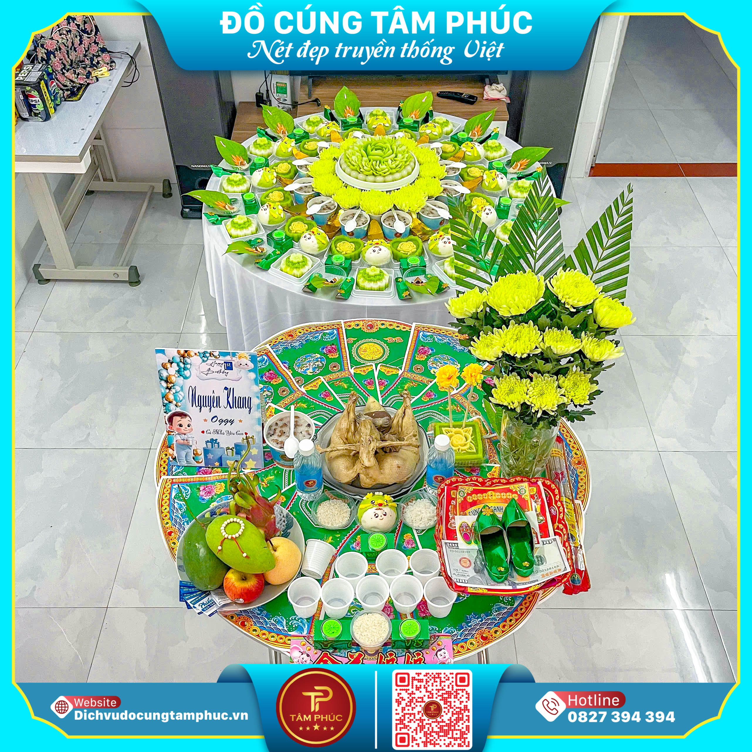 Đặt Mâm Cúng Trọn Gói, Tặng Kèm Bảng Tên Cho Bé Yêu