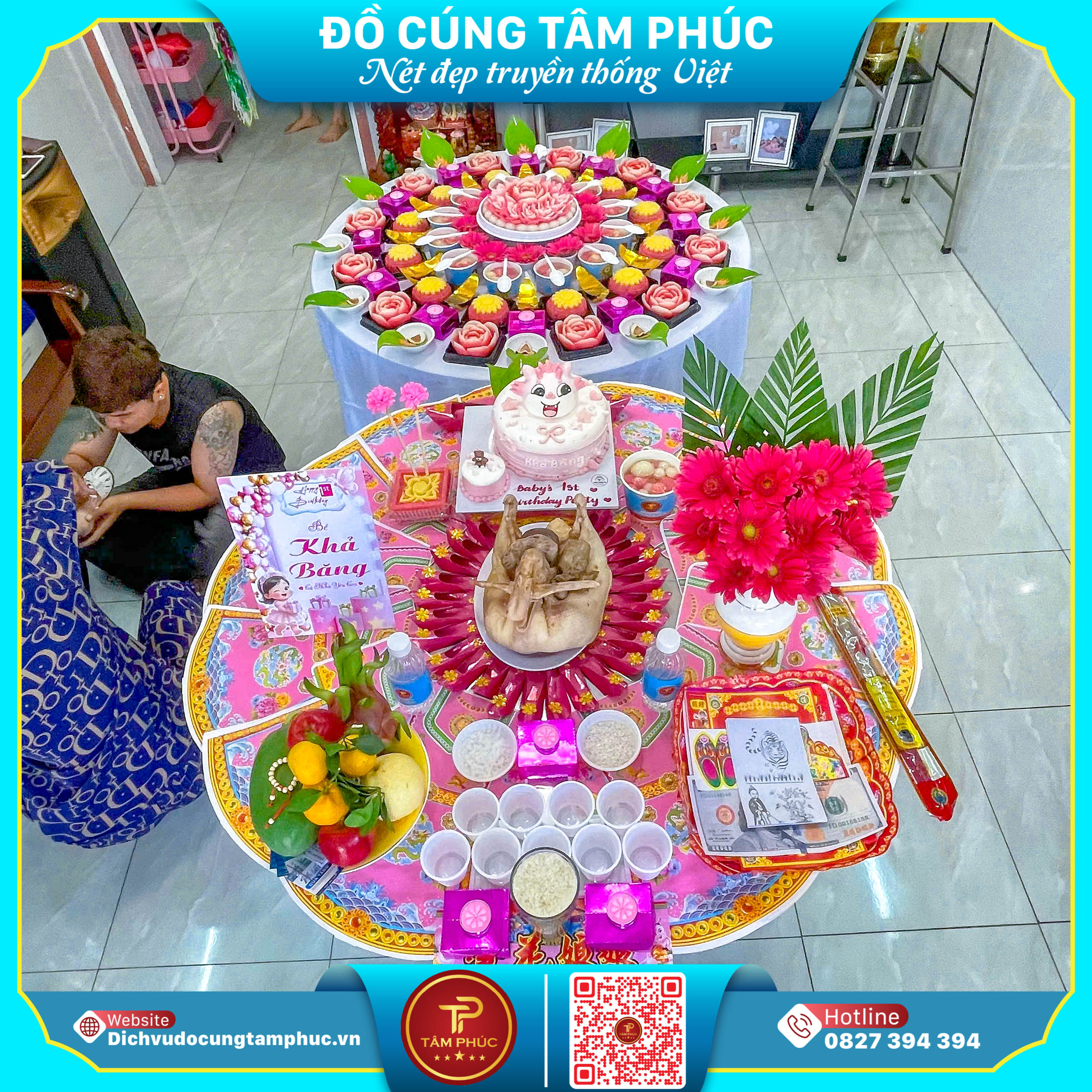 Đặt Mâm Cúng Trọn Gói, Tặng Kèm Bảng Tên Cho Bé Yêu