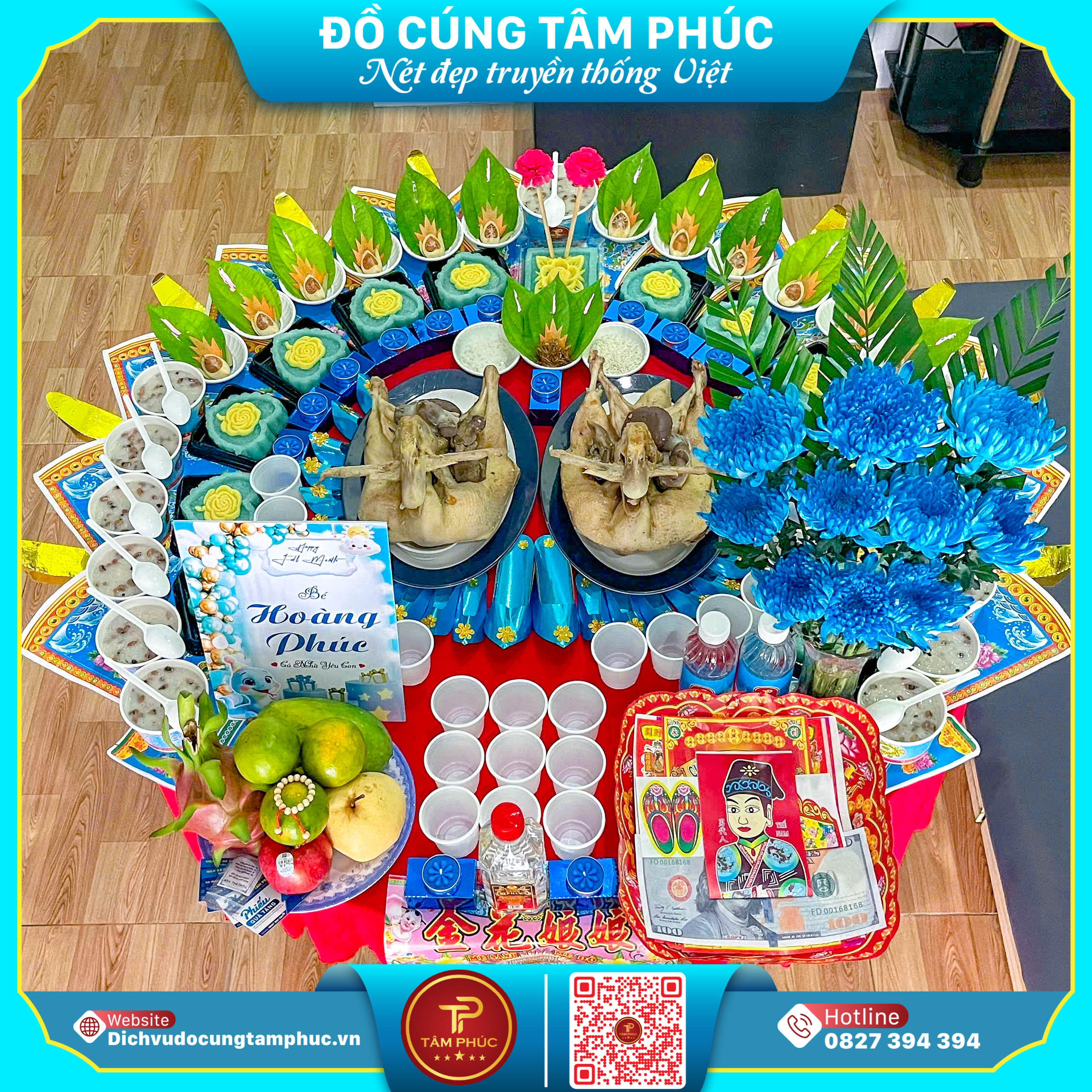 Đặt Mâm Cúng Trọn Gói, Tặng Kèm Bảng Tên Cho Bé Yêu