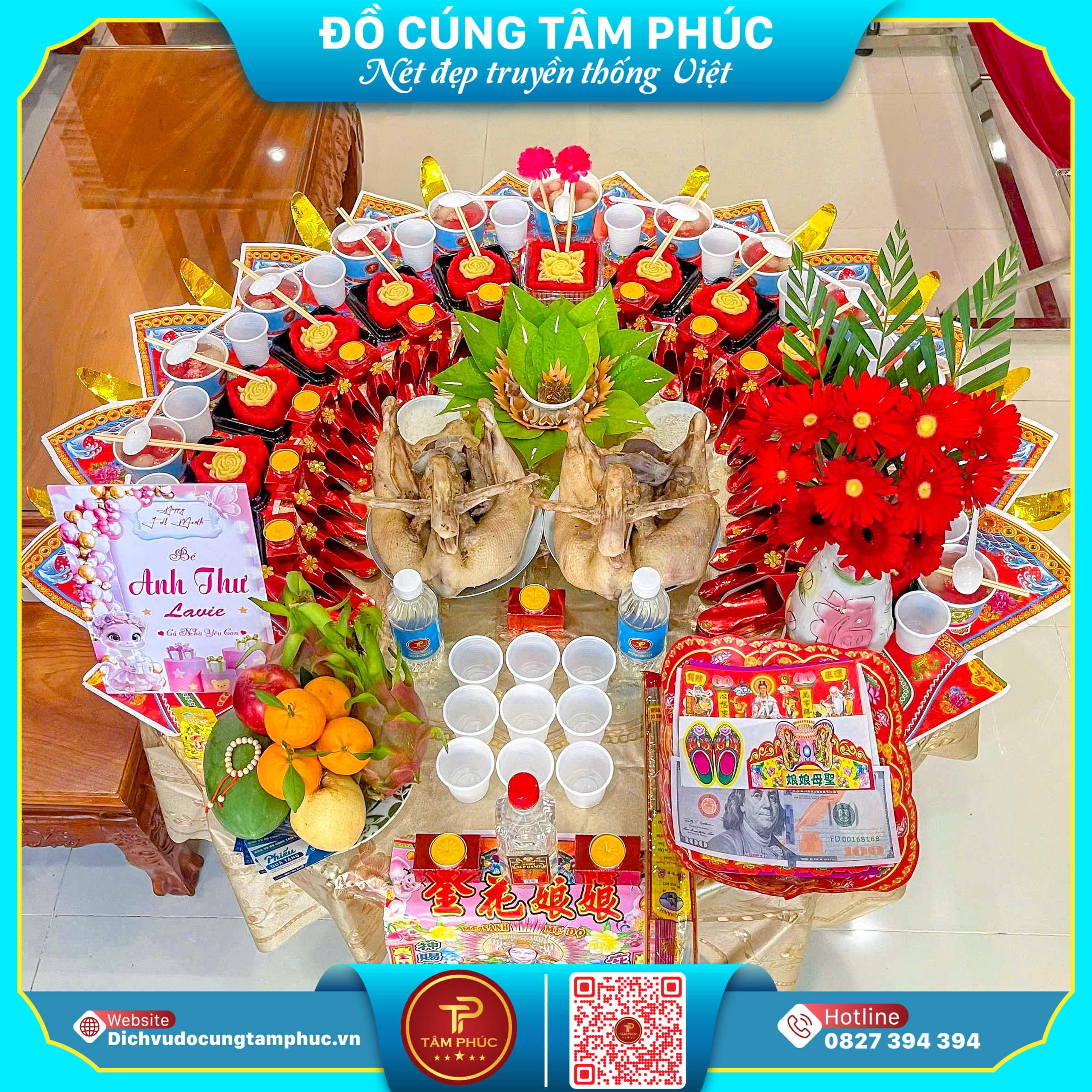 Đặt Mâm Cúng Trọn Gói, Tặng Kèm Bảng Tên Cho Bé Yêu