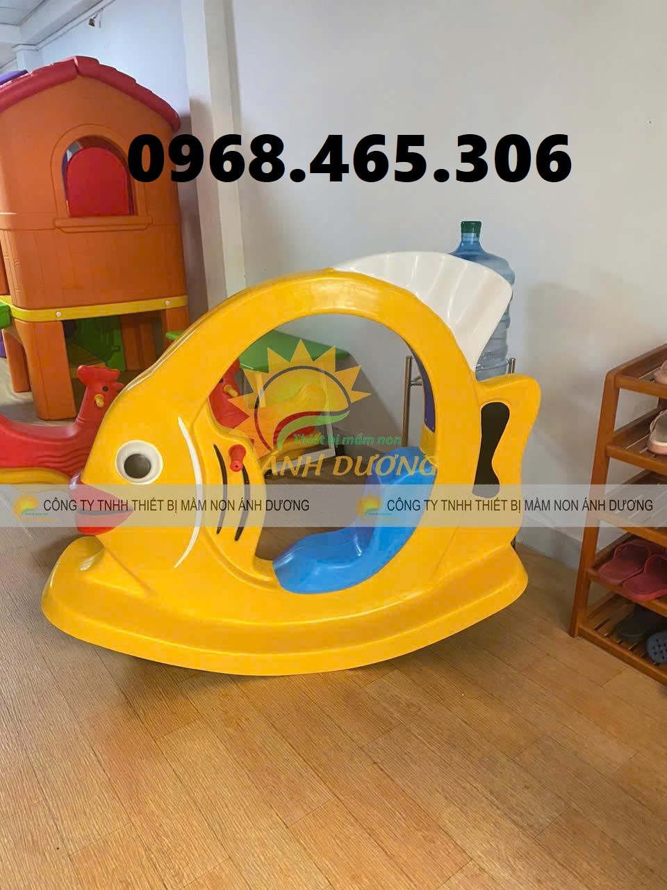 Bập bênh thiên nga trẻ em, bập bênh con cá composite, bập bênh mầm non