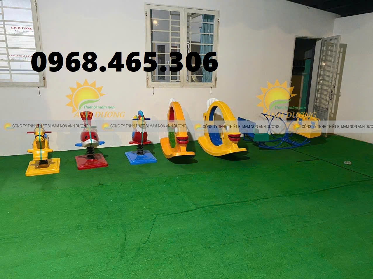 Bập bênh thiên nga trẻ em, bập bênh con cá composite, bập bênh mầm non