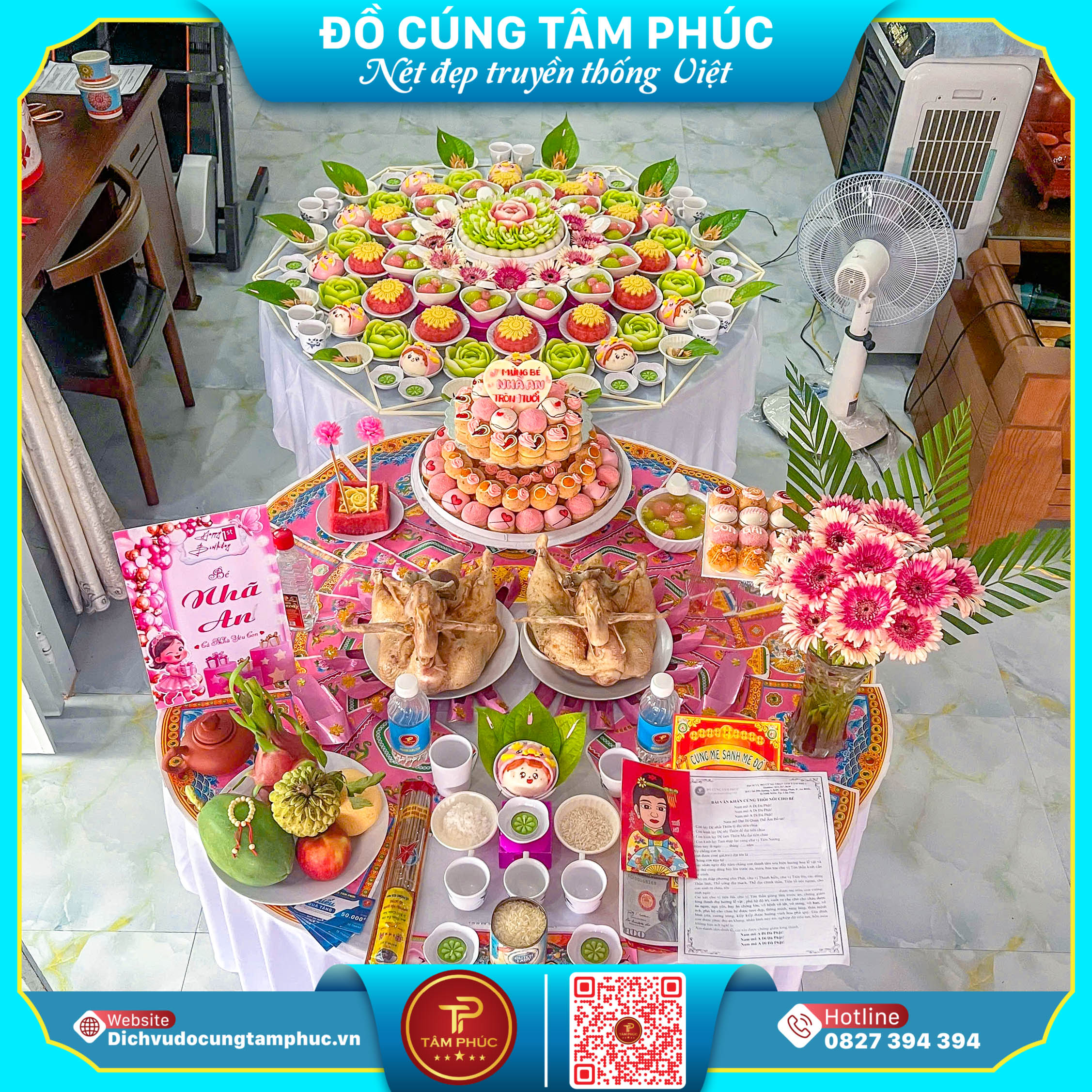 Mâm Cúng Thôi Nôi Bé Nhã An 09/12/2025 Tại Cần Thơ