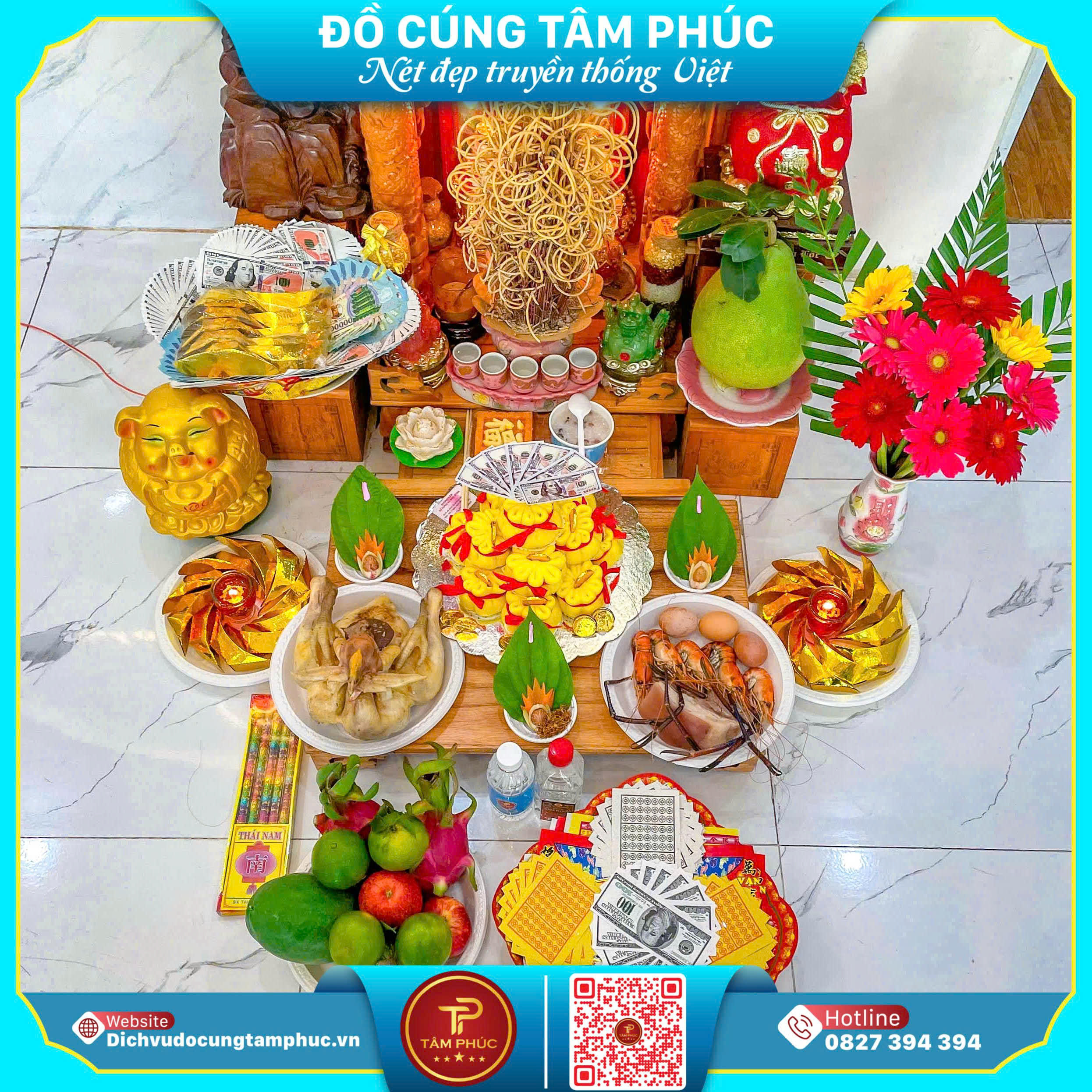 Mâm Cúng Thàn Tài 2026 Đồ Cúng Trọn Gói Tâm Phúc
