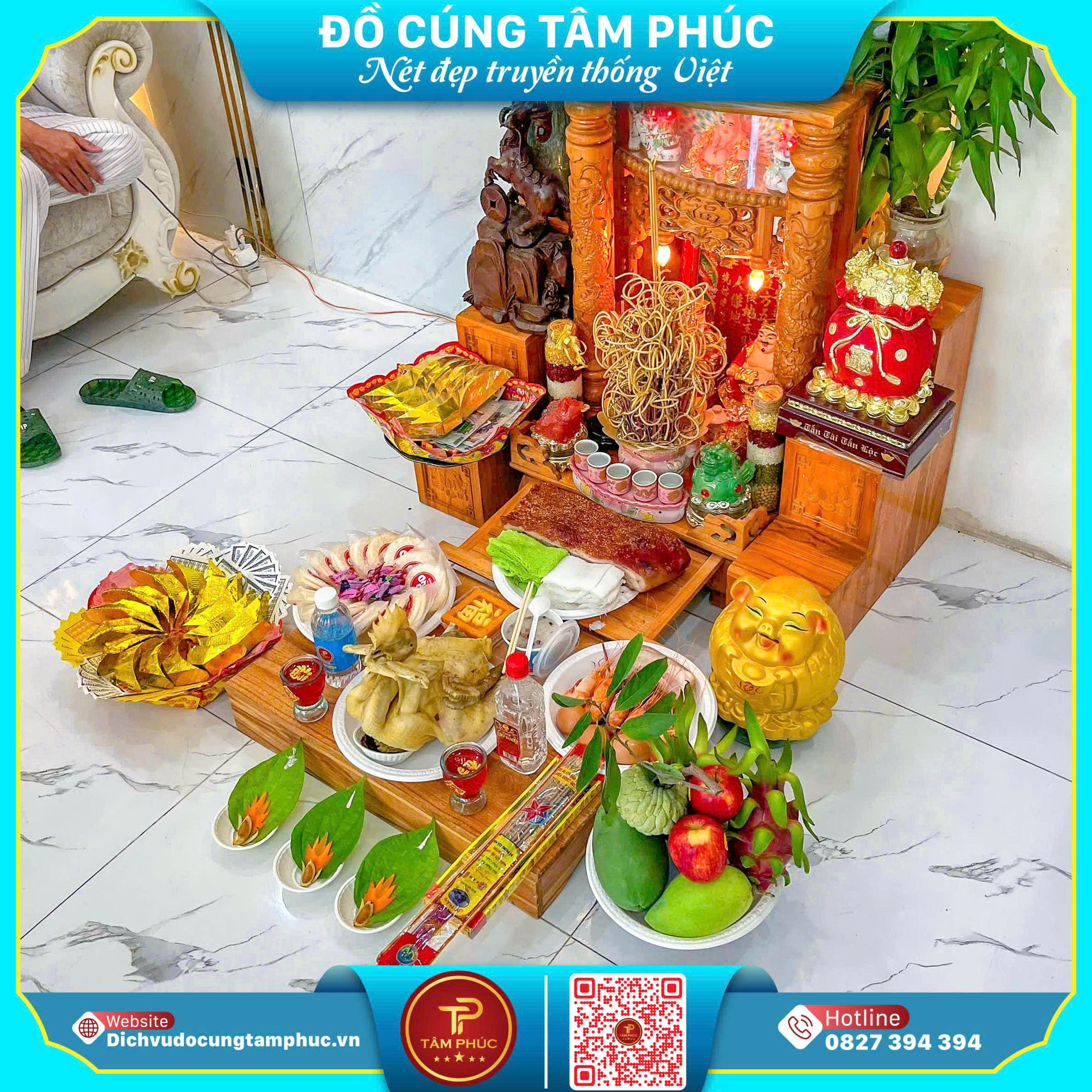 Mâm Cúng Thàn Tài 2026 Đồ Cúng Trọn Gói Tâm Phúc
