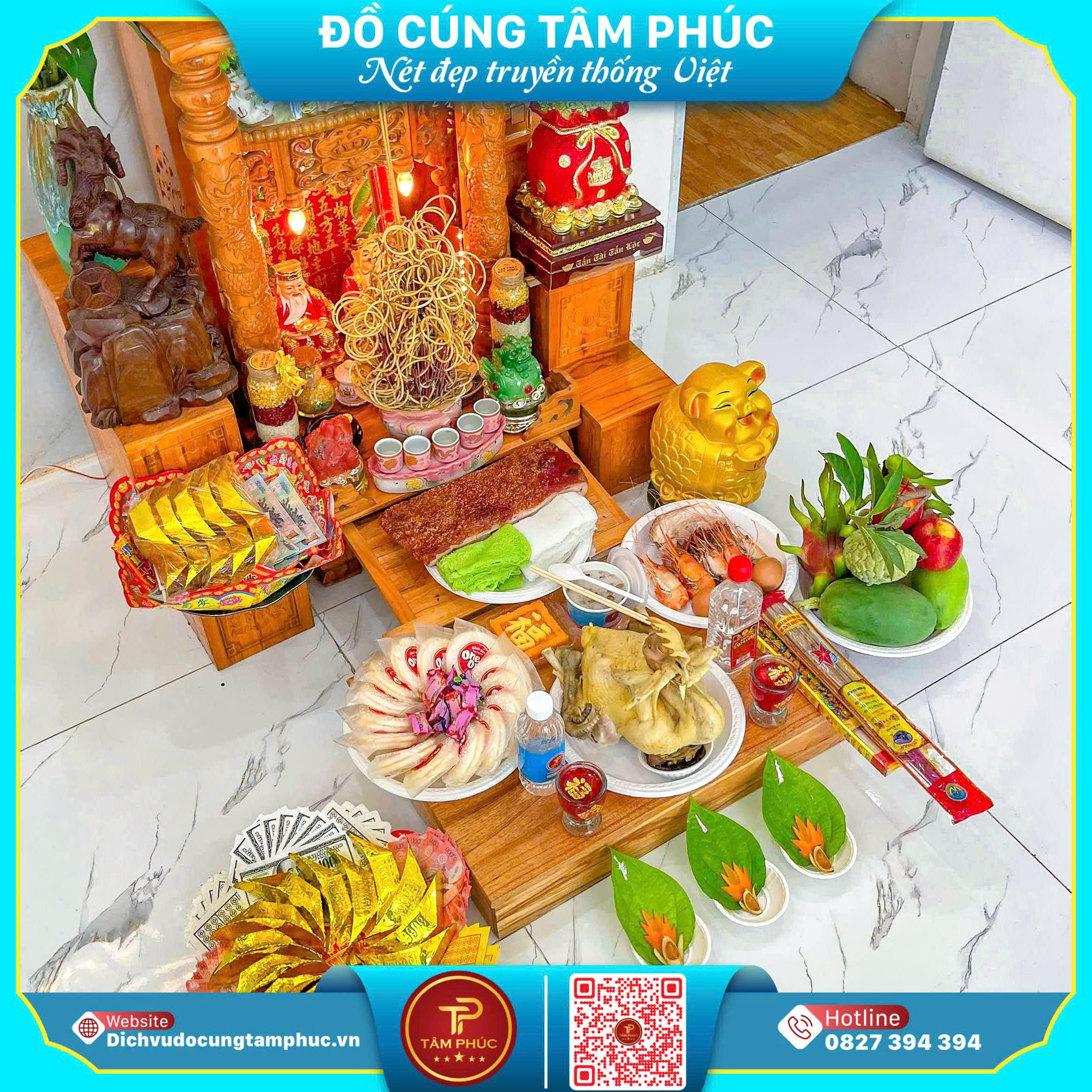 Mâm Cúng Thàn Tài 2026 Đồ Cúng Trọn Gói Tâm Phúc