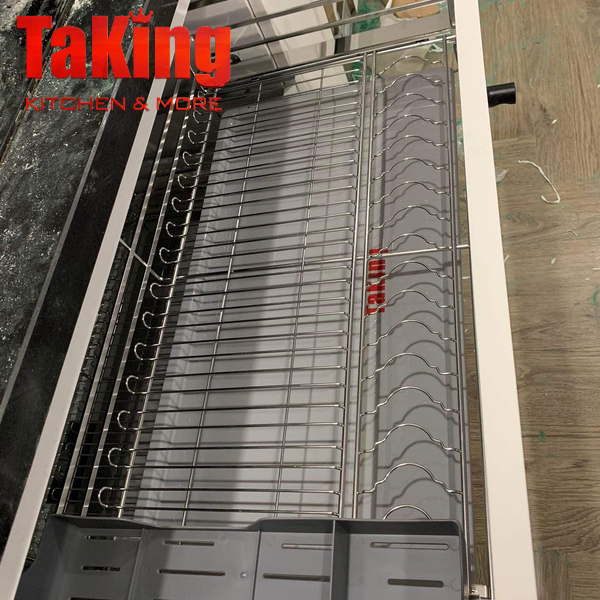 Kệ xoong nồi nan dẹt SUS 304 cánh kéo TaKing, bền đẹp, sang trọng