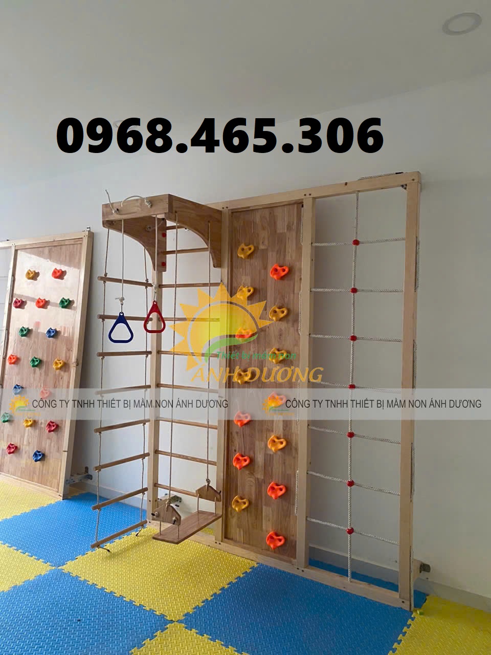 Cầu trượt gỗ liên hoàn, thang leo gỗ mầm non, cầu trượt gỗ mầm non