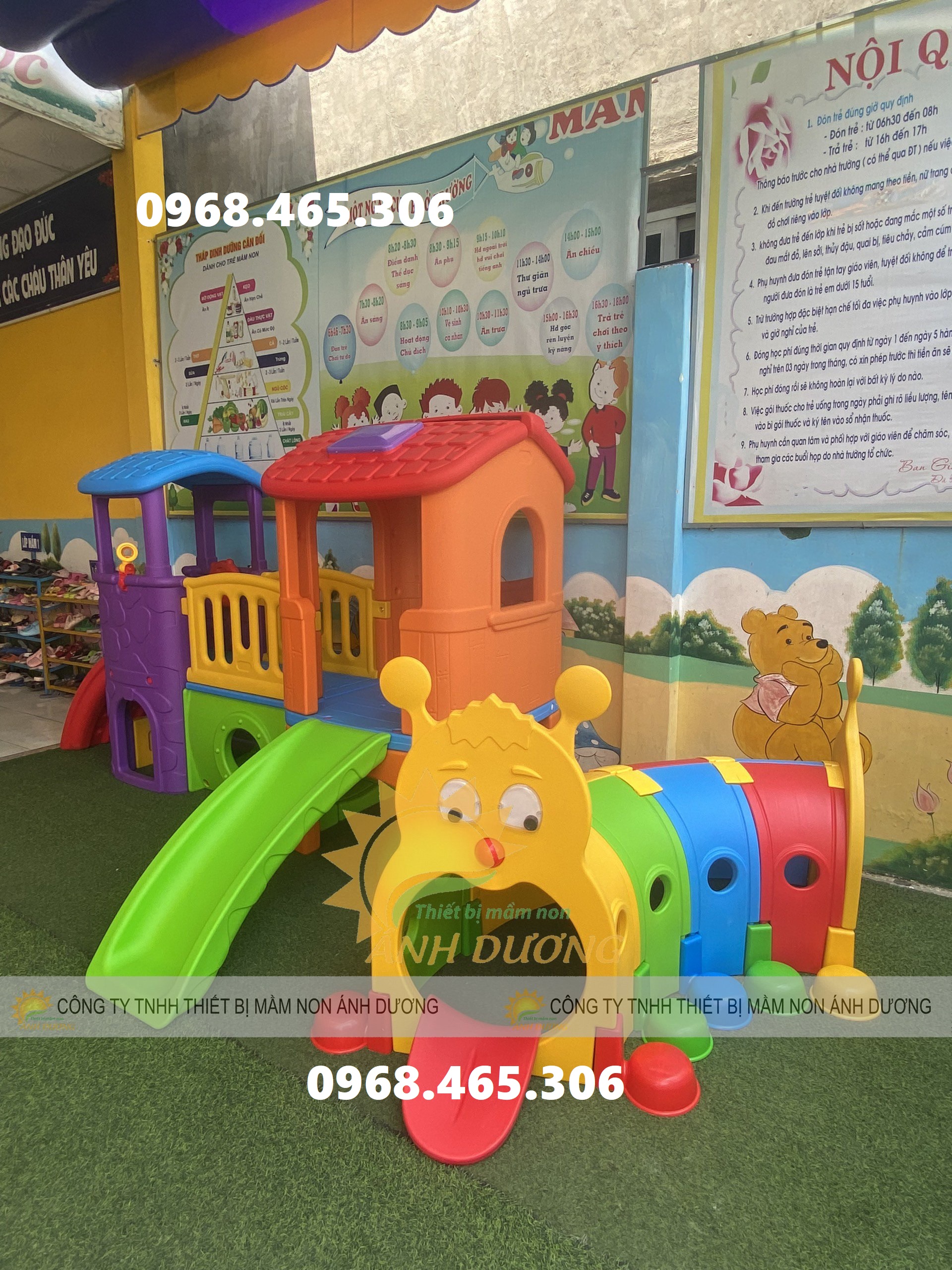 Hang chui mầm non, hang chui cú mèo trẻ em, hang chui tàu hỏa mầm non