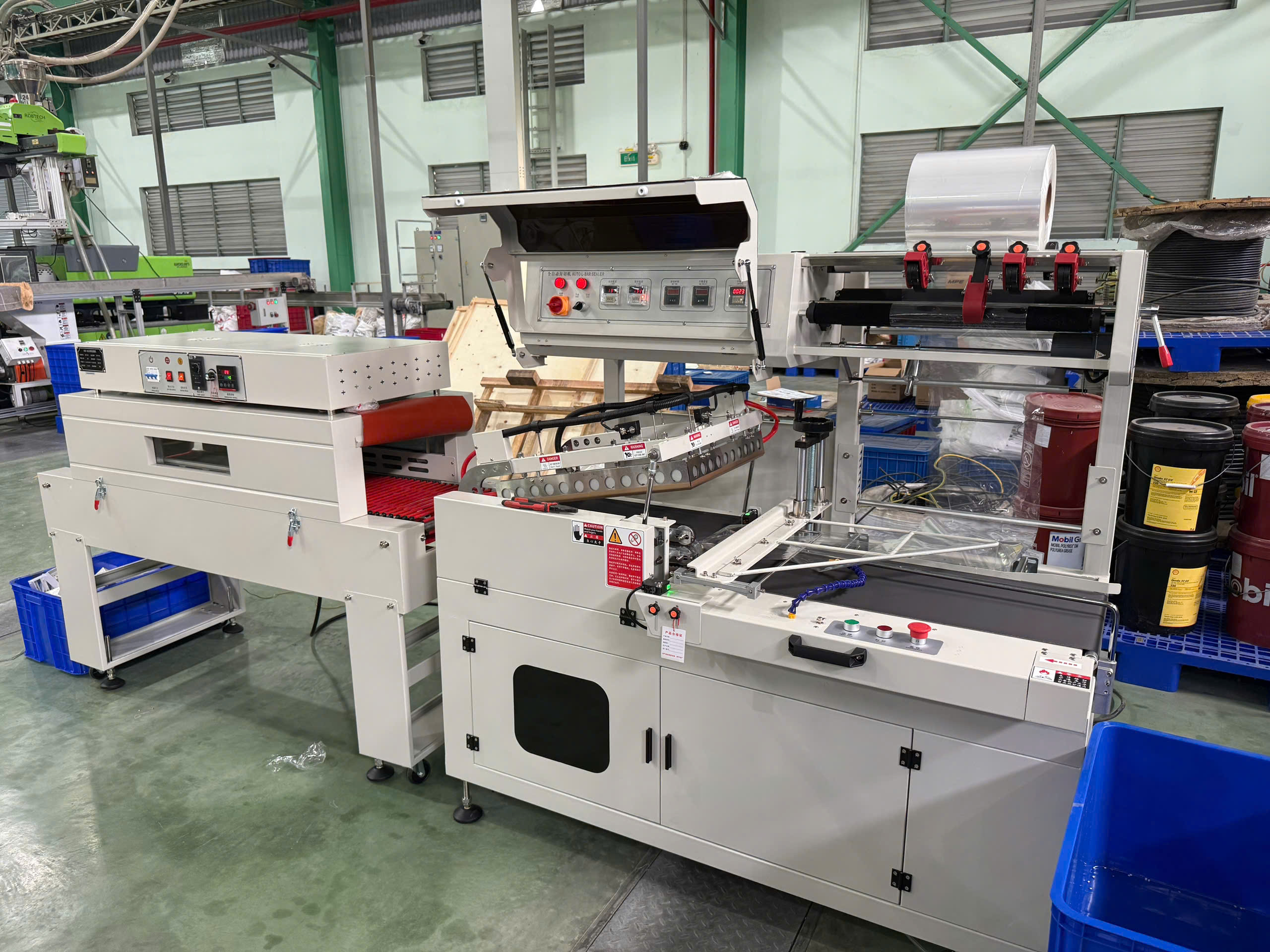 Máy màng co POF tự động 450L - 4020L Máy sẵn kho HCM - Hà Nội