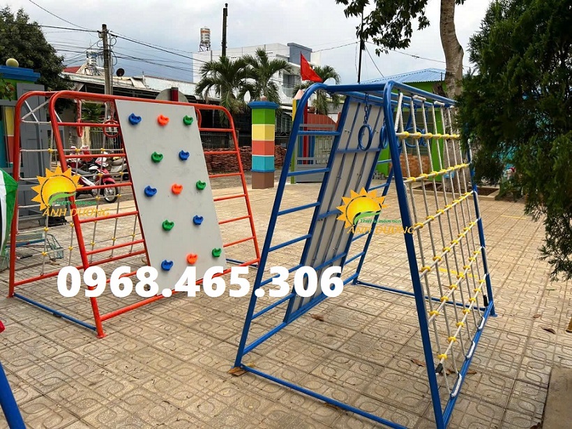 Thang leo trẻ em, thang leo cầu trượt trẻ em, thang leo dây mầm non
