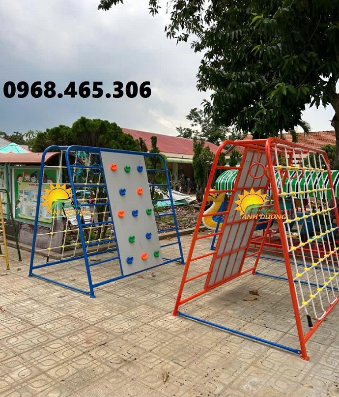 Thang leo trẻ em, thang leo cầu trượt trẻ em, thang leo dây mầm non