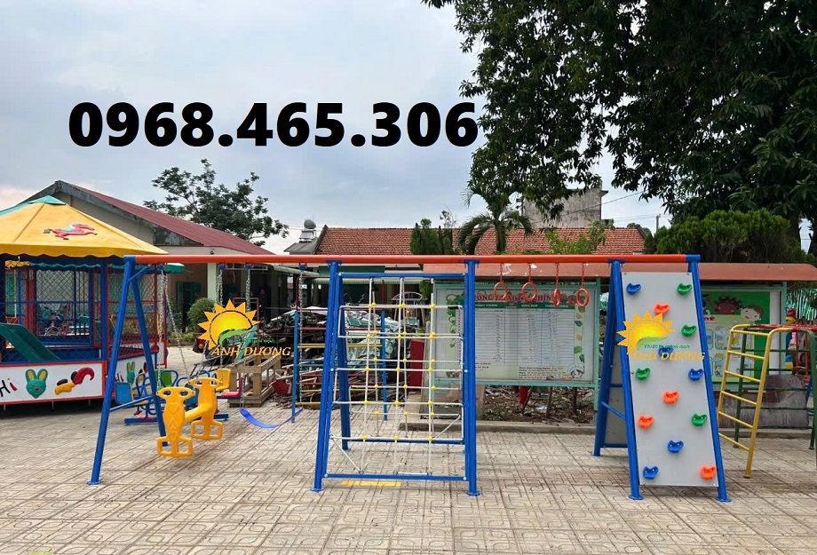 Thang leo trẻ em, thang leo cầu trượt trẻ em, thang leo dây mầm non