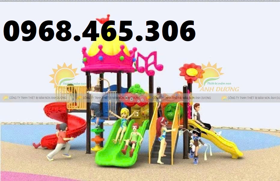 Cầu trượt khu vui chơi trẻ em, cầu trượt mầm non ngoài trời
