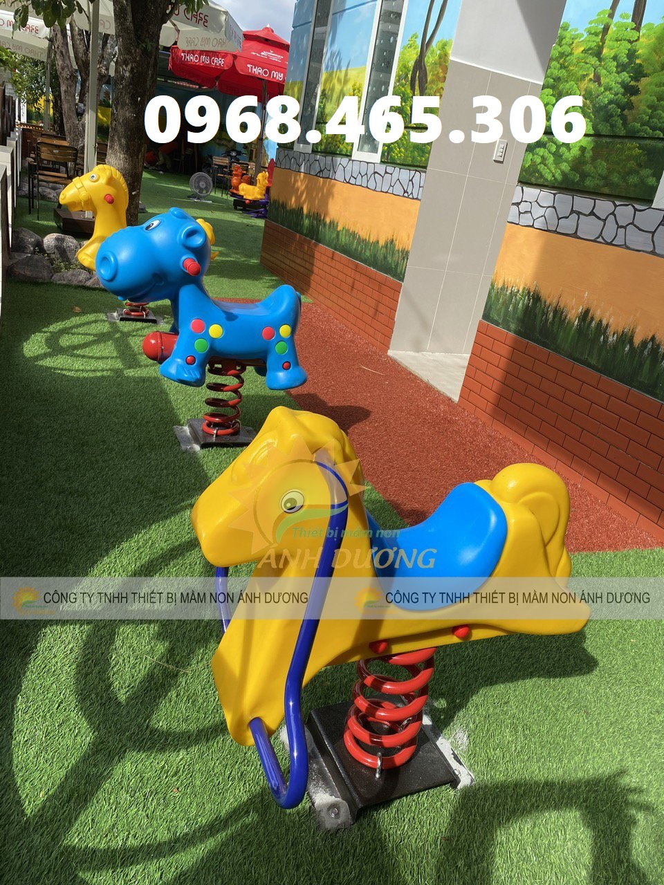 Thú nhún lò xo con ngựa, thú nhún lò xo mầm non, thú nhún trẻ em