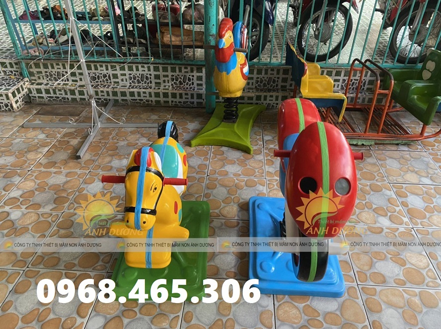 Thú nhún lò xo con ngựa, thú nhún lò xo mầm non, thú nhún trẻ em