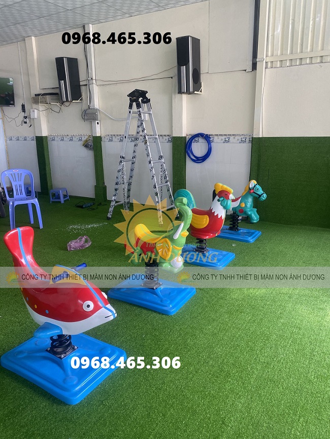 Thú nhún lò xo con ngựa, thú nhún lò xo mầm non, thú nhún trẻ em