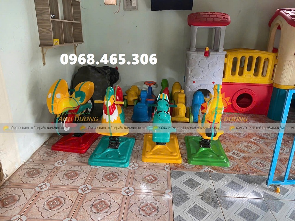 Thú nhún lò xo con ngựa, thú nhún lò xo mầm non, thú nhún trẻ em