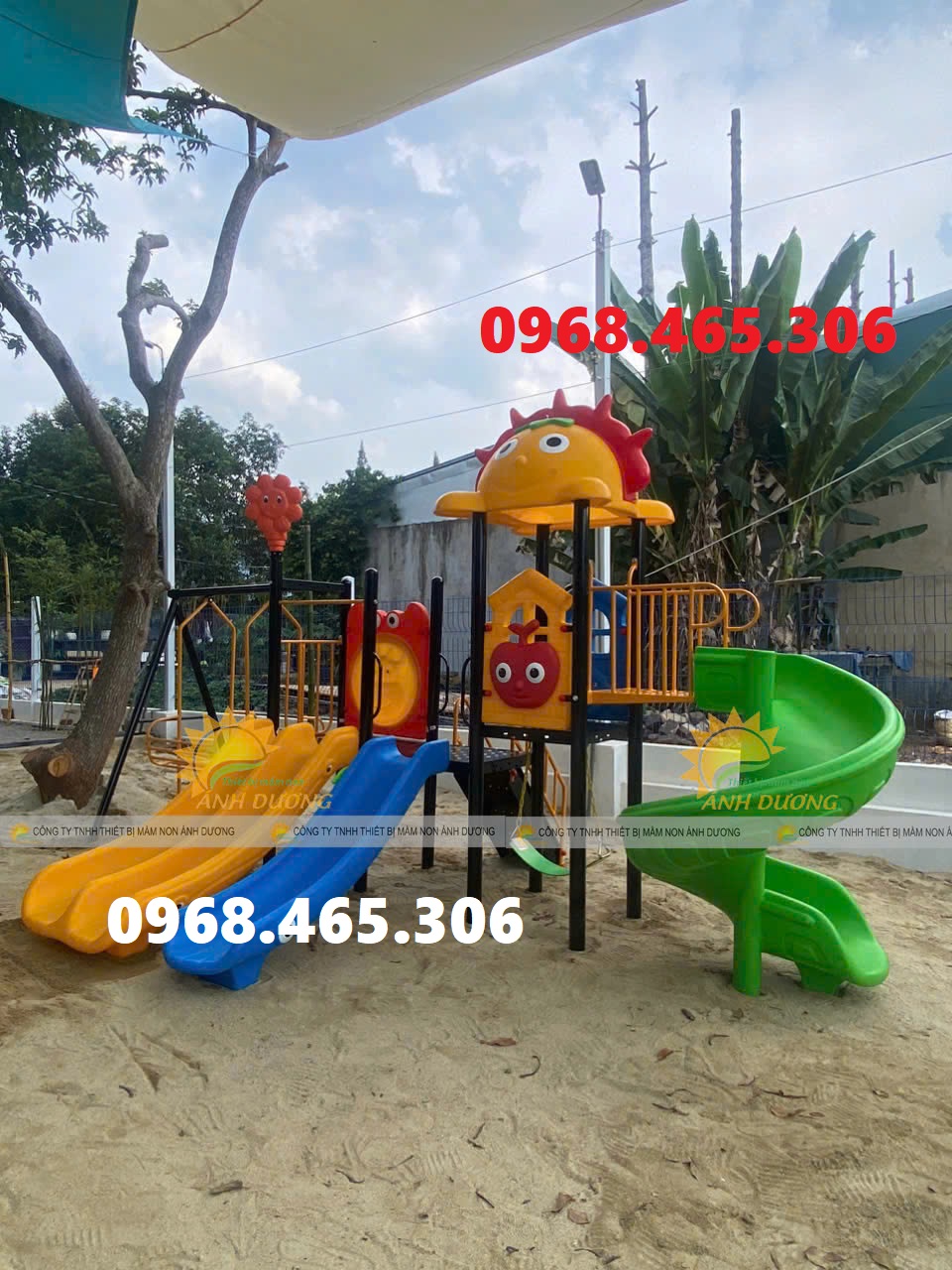 Bộ liên hoàn cầu trượt xích đu trẻ em, cầu trượt xích đu cho bé