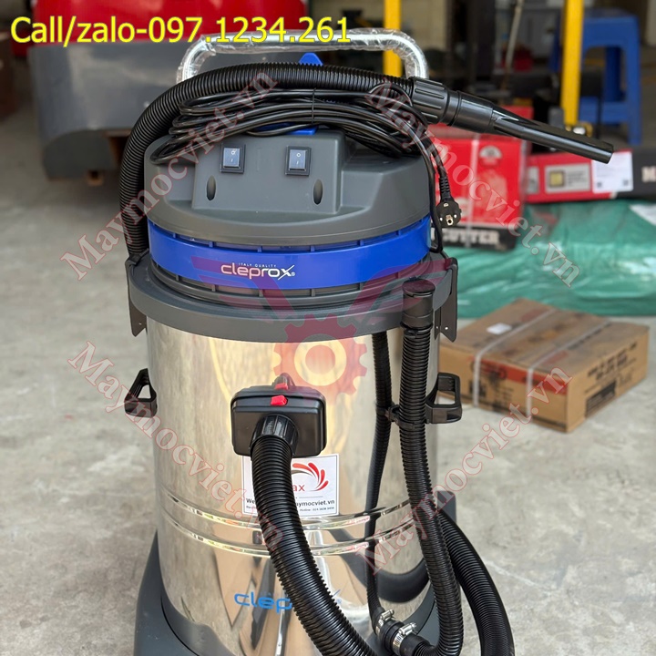 Máy hút bụi 70L Cleprox-2/75 thùng inox giá rẻ