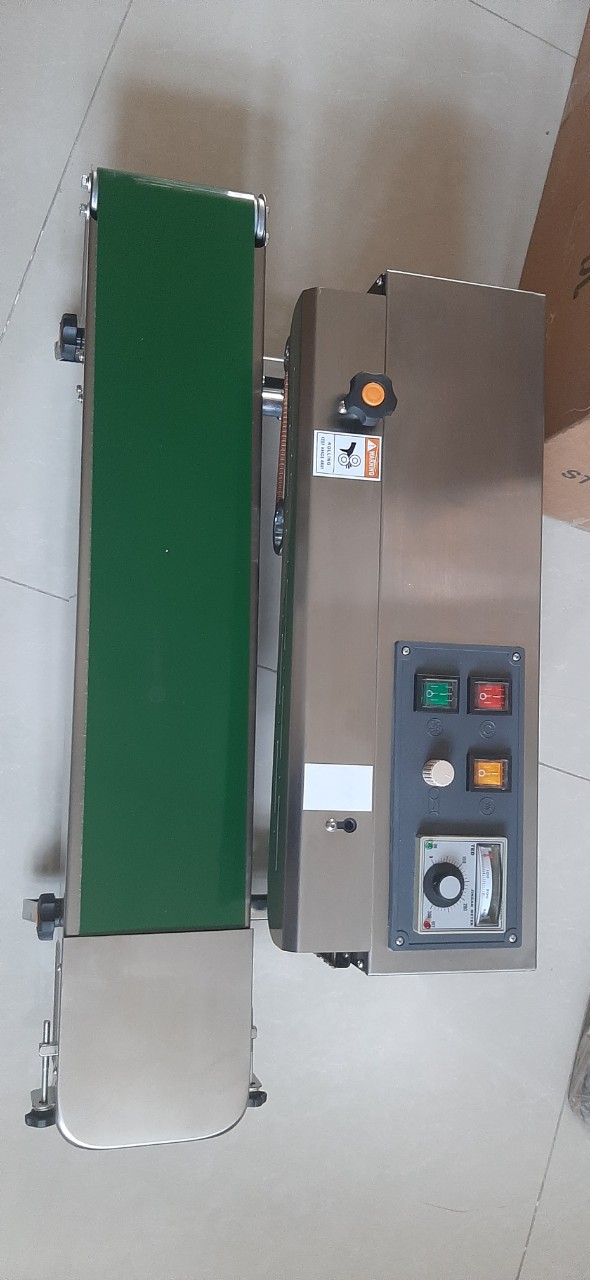 Máy hàn miệng túi liên tục FR900, máy ép bao nilong liên tục, máy hàn