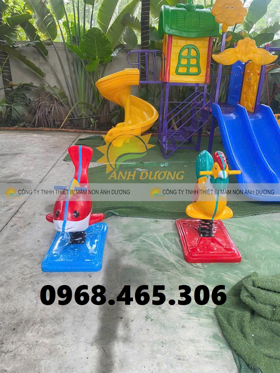 Thú nhún lò xo trẻ em, thú nhún con ngựa, thú nhún mầm non