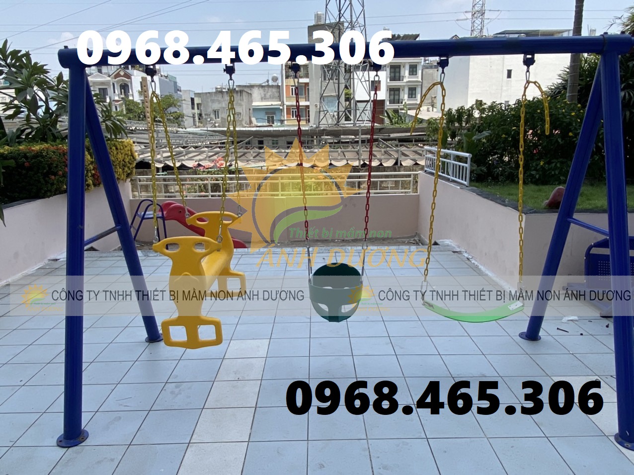 Xích đu treo mầm non, xích đu trẻ em, xích đu mầm non ngoài trời