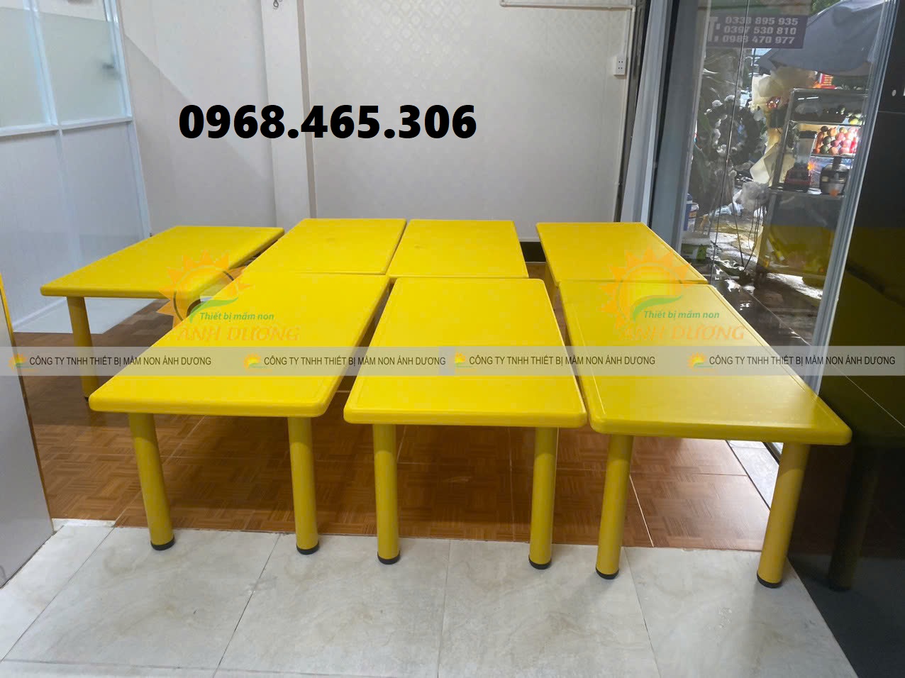Bàn chữ nhật mầm non, bàn nhựa đúc chữ nhật mầm non, bàn nhựa mầm non