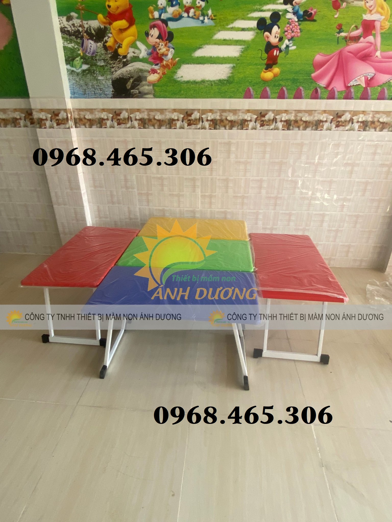 Bàn bán nguyệt mầm non, bàn nhựa chữ nhật mầm non, bàn mầm non