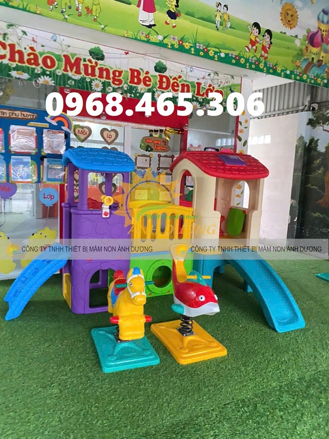 Thú nhún lò xo trẻ em, thú nhún mầm non, thú nhún con gà