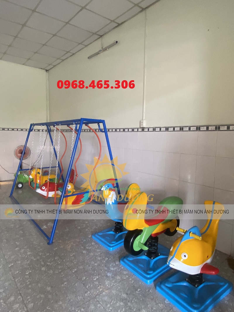 Thú nhún lò xo trẻ em, thú nhún lò xo mầm non, thú nhún con ngựa