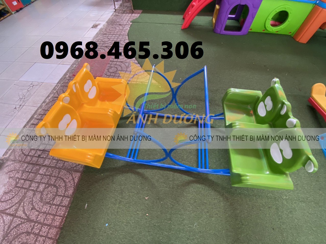 Bập bênh mầm non, bập bênh đế cong mầm non, bập bênh lò xo