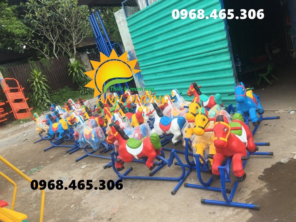 Bập bênh mầm non, bập bênh đế cong mầm non, bập bênh lò xo