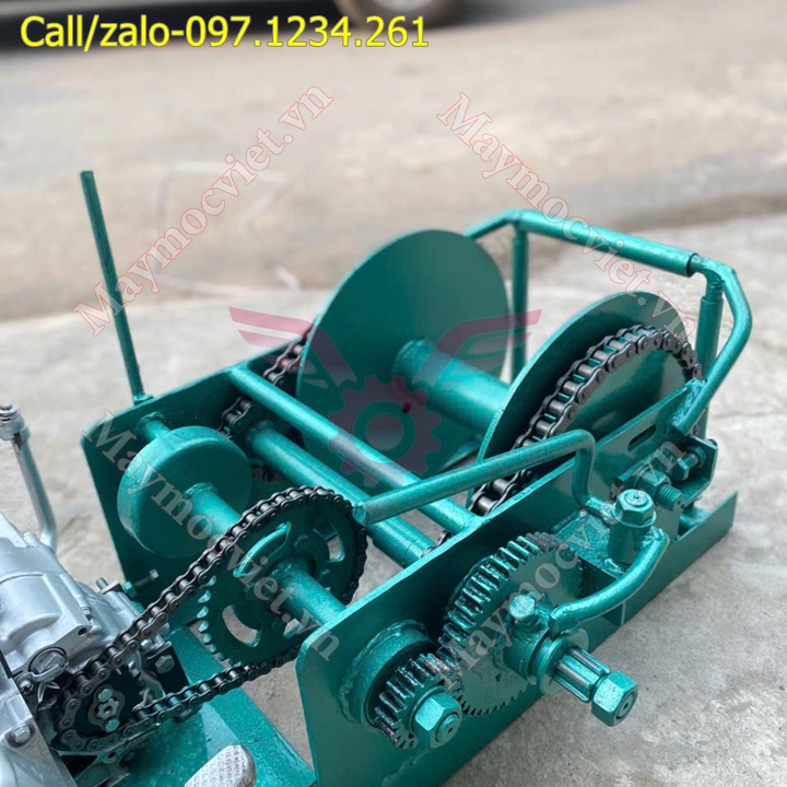 Máy tời gỗ 5.5 tấn 3 nhông Turbo TBT55 giá rẻ