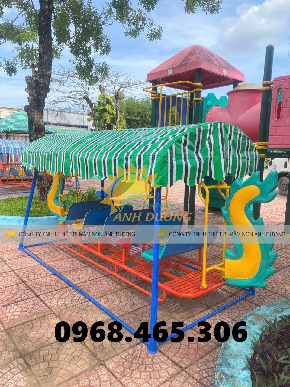 Xích đu treo mầm non, xích đu thuyền rồng mầm non, xích đu trẻ em