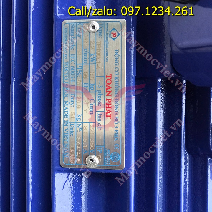 Máy rửa xe dây đai 3 pha 2.2kw - đầu xịt CS49CP