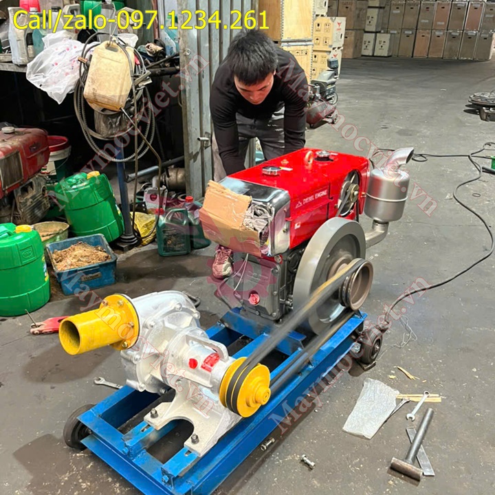 Máy bơm nước công suất lớn Văn Thể VT10 đầu nổ D24 giá rẻ