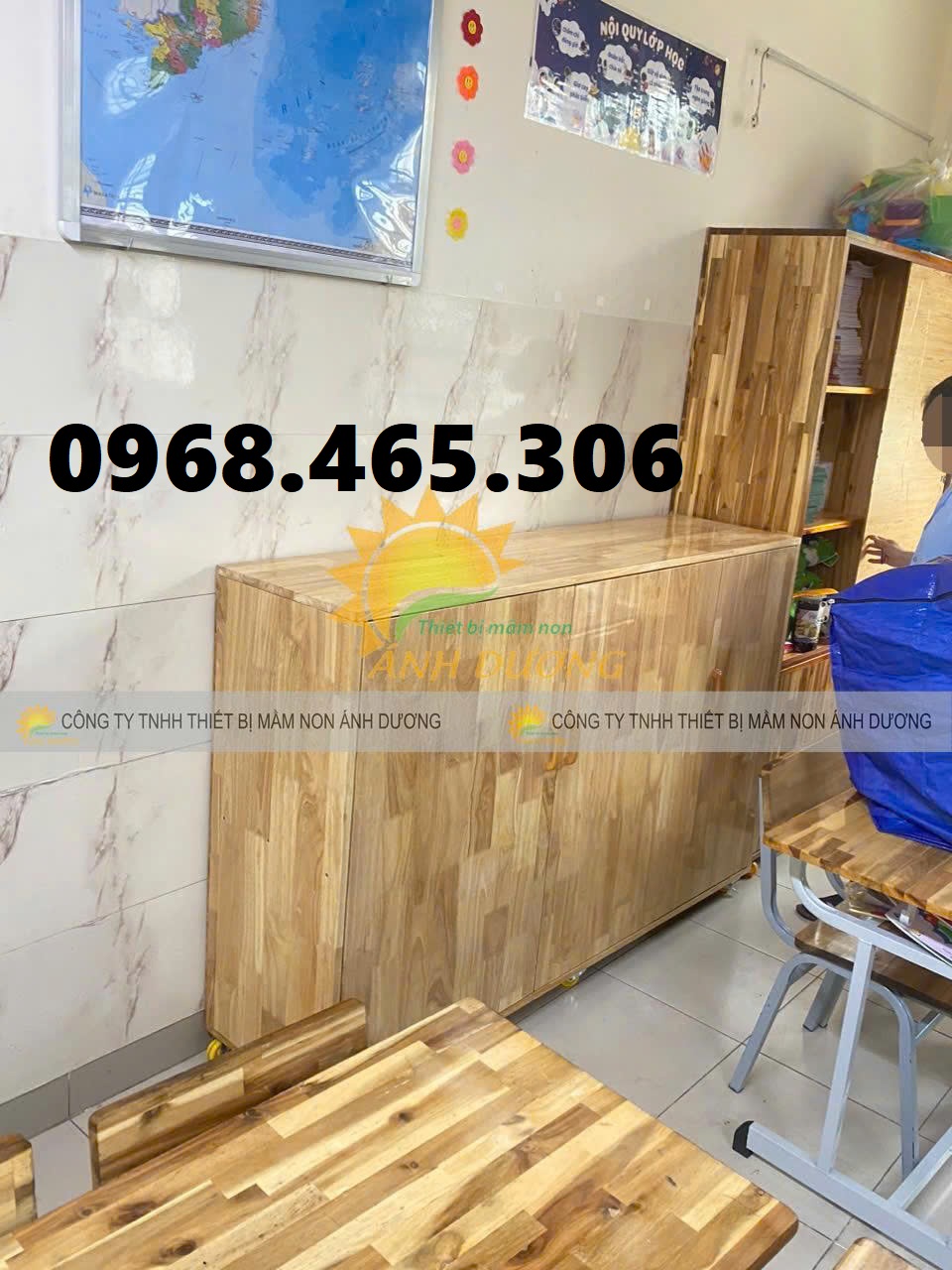 Tủ chăn gối màm non, tủ đựng chăn gối trẻ em mầm non