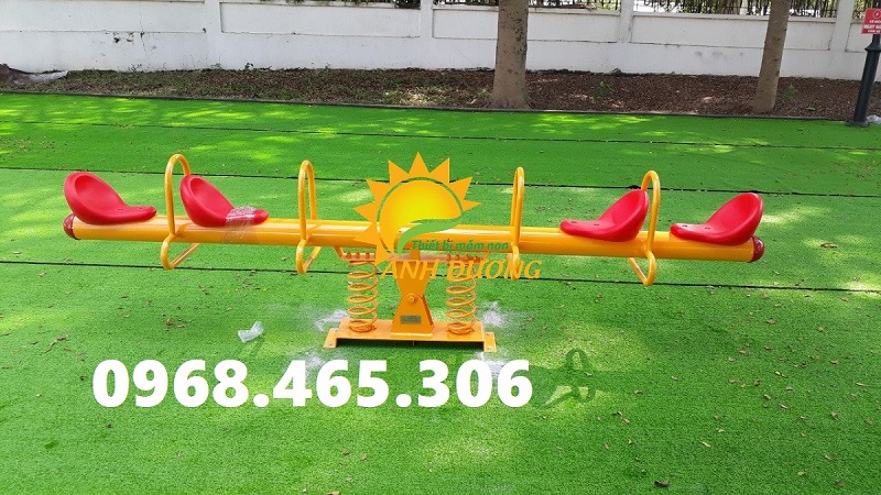 Bập bênh lò xo 2 chỗ ngồi, bập bênh thiên nga mầm non, bập bênh cho bé
