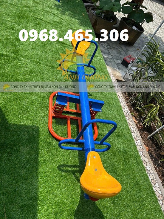 Bập bênh lò xo 2 chỗ ngồi, bập bênh thiên nga mầm non, bập bênh cho bé