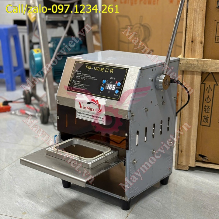 Máy dán miệng hộp vuông bán tự động Turbo PM150