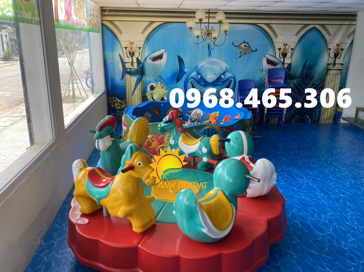 Đu quay trẻ em, đu quay mầm non, đu quay ngựa trẻ em giá rẻ