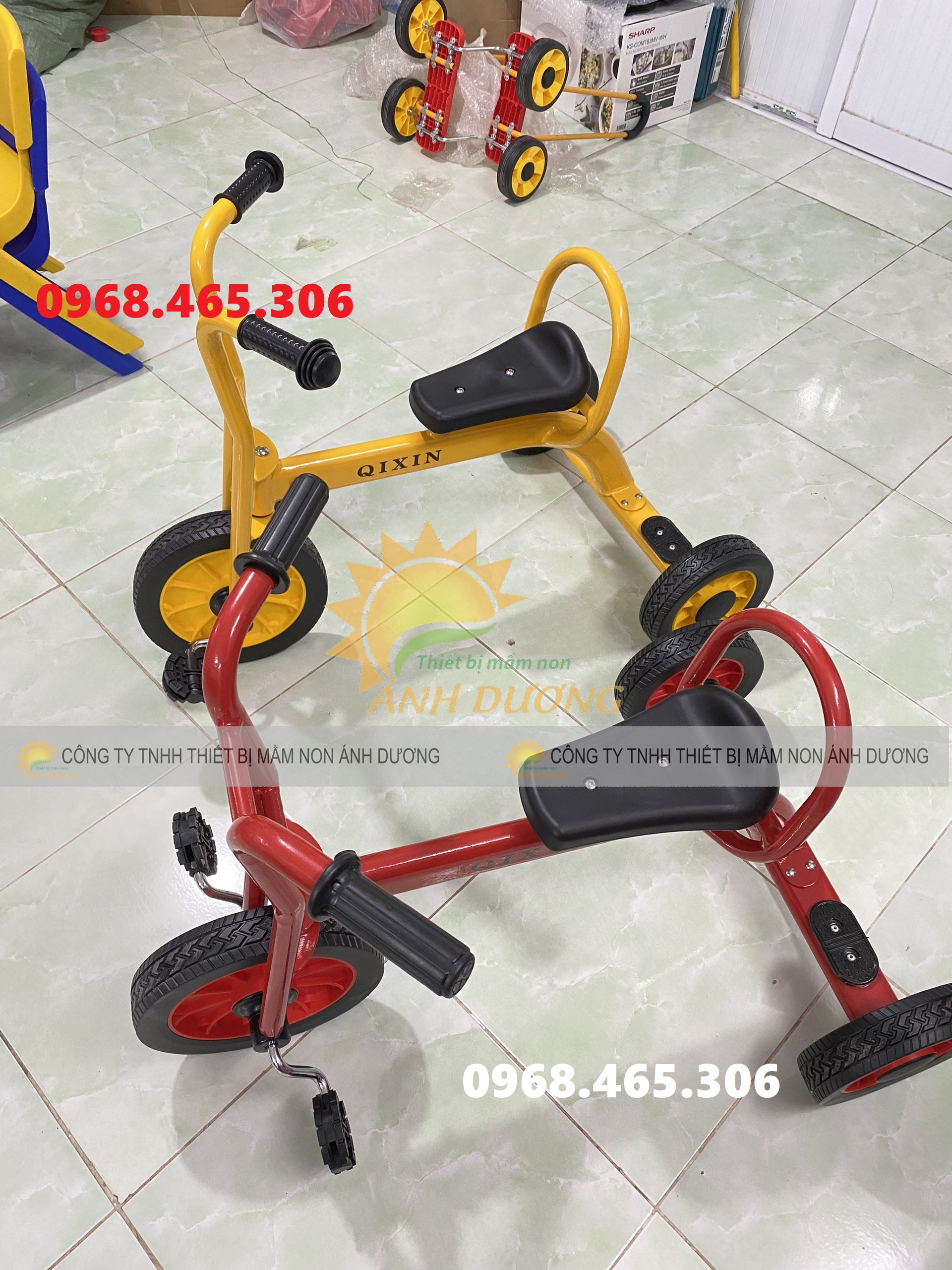 Xe đạp 3 bánh mầm non, xe đạp mầm non nhập khẩu, xe đạp 3 bánh